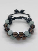 Load image into Gallery viewer, SMOKEY QUARTZ AND AQUAMARINE DOUBLE BRACELET