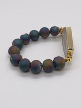 Load image into Gallery viewer, RAINBOW DRUZY AND AGATE BRACELET