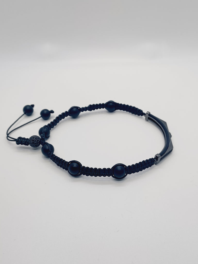 MACRAME ARMBAND WITH CZ CONNECTOR