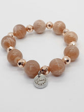 Load image into Gallery viewer, SUNSTONE AND HEMATITE STRETCH BRACELET