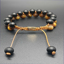 Load image into Gallery viewer, TIGER EYE AND ONYX DOUBLE BRACELET