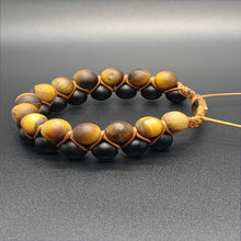 Load image into Gallery viewer, TIGER EYE AND ONYX DOUBLE BRACELET