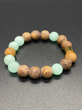 Load image into Gallery viewer, CALLIGRAPHY JASPER AND AQUAMARINE BRACELET