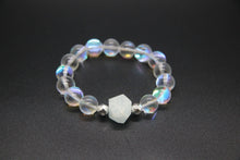 Load image into Gallery viewer, RAINBOW QUARTZ AND JADE STRETCH BRACELET
